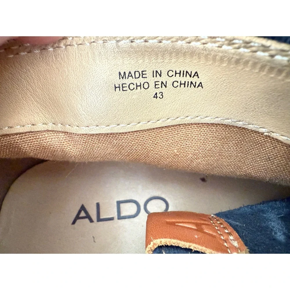 ALDO Mens Blue Suede Leather Lace‎ Up Ankle Chukka Boots EU Size 43/ US Size 10